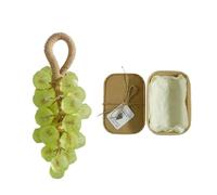 RynoPulse Sapone all'uva su una corda, sapone all'uva fatto a mano, sapone aromatico portatile per mani e viso, per doccia, da appendere per cucina o bagno (tè verde)