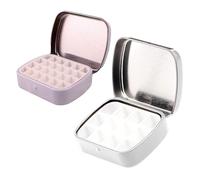RynoPulse Set di 2 mini tavolozze per acquerelli per esterni, piccola scatola portatile in latta per pittura, tavolozza da viaggio, per schizzi urbani e sul campo (B)