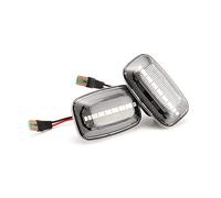 Rynplex 1 paio di luci for parafango laterali a LED dinamiche, for TOYOTA, Landcruiser Serie 70 80 100 Ripetitore laterale con indicatori direzione scorrevoli Spia luminosa per auto(Transparent shell)