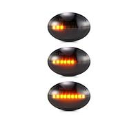 Rynplex 2 pezzi LUCE Indicatore di direzione dinamico laterale Luce Lampeggiante sequenziale ambra Parafango Lampada segnalazione, for Fiat, 500 Spia luminosa per auto(Flowing water)