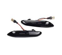 Rynplex 2 pz Fumo Indicatore Laterale Luce Acqua Che Scorre Indicatori di direzione, for, E90 E91 E92 E93 E60 E81 E82 E61 2004-2013 Spia luminosa per auto(Dynamic Smoked A)