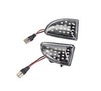 Rynplex 2PCS Lente Fumé Ambra Indicatore Laterale Dinamico Indicatori di Direzione Luci, for Smart, Fortwo 451 MK1 MKII 2007-2014 Spia luminosa per auto(Fullstar Crystal)