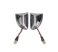 Rynplex 2PCS Lente Fumé Ambra Indicatore Laterale Dinamico Indicatori di Direzione Luci, for Smart, Fortwo 451 MK1 MKII 2007-2014 Spia luminosa per auto(Dynamic Crystal)