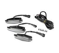 Rynplex 3 pezzi set lente affumicata kit luce griglia anteriore ambra guscio nero lampada di segnalazione colore giallo, for TOYOTA, 4Runner 2014-2020 Spia luminosa per auto
