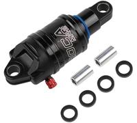 Rynplex Ammortizzatore posteriore per bici, pressione regolabile 125/150/165/190 mm con rivestimento da 24 mm, per Mtb/Mt/ebike/DMN/scooter molla sospensione anteriore(BLACK 125MMx20MM)