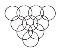 Rynplex Anello pistone da 10 Pezzi, for Husqvarna 272 272XP 272K 281 282 285 480 181, for Jonsered 2077 2083, for Motosega Partner 7700 52mm X 1,5mm Anello del pistone della Motosega