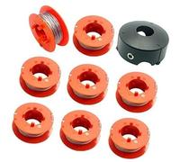 Rynplex Bobina e Filo for decespugliatore, per Bosch, Bobina Automatica | for ART 23 26 30 COMBITRIM EASYTRIM, tagliabordi, 8 m, F016800175 (8 bobine + 1 tappo)