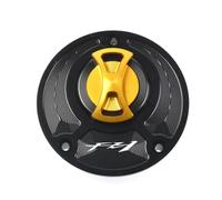Rynplex Copertura del tappo del serbatoio del carburante for moto senza chiave, for, FZ 1 FZ1 (tutti gli anni) Lucchetto per tappo serbatoio carburante moto(Gold)