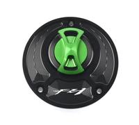 Rynplex Copertura del tappo del serbatoio del carburante for moto senza chiave, for, FZ 1 FZ1 (tutti gli anni) Lucchetto per tappo serbatoio carburante moto(Green)
