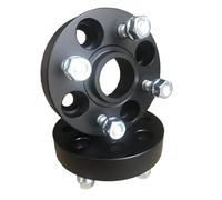 Rynplex Distanziali 2 pezzi ruota 4x108 Hubcentric 65,1 mm Adattatore in alluminio Guarnizione flangia, for Peugeot, 206 207 208 408 406 Spessori piastra Distanziale per ruote(BLACK 25mm)