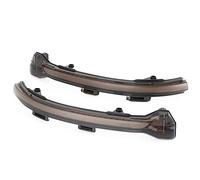 Rynplex Dynamic LIGHT Indicatore di direzione, for VW, MK7, for Golf 7 GTI EMARK Specchio laterale fumé Lampeggio sequenziale Specchietto retrovisore Indicatori Spia luminosa per auto