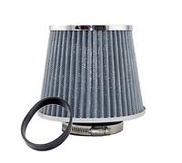 Rynplex Filtro aria auto 2,5/2,75/3 pollici Filtri di sfiato ad alte prestazioni Aspirazione aria fredda universale Flusso elevato 65 mm 70 mm 76 mm Filtro aria abitacolo per auto(70MM SILVER)