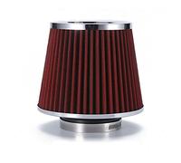 Rynplex Filtro aria auto 2,5/2,75/3 pollici Filtri di sfiato ad alte prestazioni Aspirazione aria fredda universale Flusso elevato 65 mm 70 mm 76 mm Filtro aria abitacolo per auto(76MM RED)