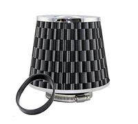 Rynplex Filtro aria auto 2,5/2,75/3 pollici Filtri di sfiato ad alte prestazioni Aspirazione aria fredda universale Flusso elevato 65 mm 70 mm 76 mm Filtro aria abitacolo per auto(70MM CARBON)