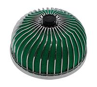 Rynplex Filtro aria auto universale da 76 mm, aspirazione pulita, filtro aria auto cono rotondo ad alto flusso, kit di induzione a fungo Filtro aria abitacolo per auto(Green)