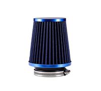 Rynplex Filtro aria universale for auto 3 pollici Aria fredda ASPIRAZIONE Supercharger Kit tubo di aspirazione 76mm Filtro aria abitacolo per auto(BLUE)