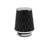 Rynplex Filtro aria universale for auto 3 pollici Aria fredda ASPIRAZIONE Supercharger Kit tubo di aspirazione 76mm Filtro aria abitacolo per auto(CARBON A)