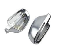 Rynplex, for, A4 B8 2009-2012 A3 A5 A6 Q3 Copertura for specchietto retrovisore in argento cromato opaco Tappo di protezione for auto Copertura for specchietto retrovisore for auto Copri specchietti