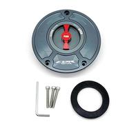 Rynplex For CBR150R, tappo serbatoio carburante in lega di alluminio modificato a sgancio rapido, tappo benzina a sgancio rapido, accessori Lucchetto per tappo serbatoio carburante moto(Gray and Red)