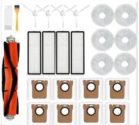 Rynplex for Dreame, L10s Ultra S10 S10 PRO Mijia Omni 1S B101CN B116 Robot aspirapolvere Pezzi di Ricambio Spazzola Laterale Principale Filtro Hepa Kit di Accessori per aspirapolvere Robot(25pcs)