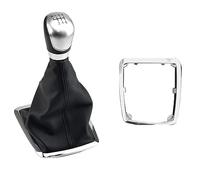 Rynplex for Ford, for Focus, 2, for Mondeo, MK2 2004 2005 2007 2008 2009 2010 2011 Car Styling Pomello del cambio Cuffia leva Copertura custodia Pomello del cambio per auto(6 Speed-Silvery-A)