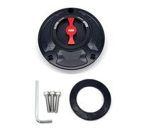 Rynplex For, FZ6 FZ1, for, FZ6R FZ8 FZ16 CNC Coperchio tappo serbatoio carburante in alluminio Accessori for moto senza chiave Tutti gli anni Lucchetto per tappo serbatoio carburante moto(Black Red)