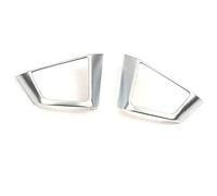 Rynplex for Hyundai, Creta IX25 2016-2018, pulsante interruttore al volante cornice modanatura copertura rivestimento modanature interne argento adesivo ABS Adesivo decorativo per volante