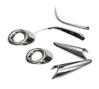 Rynplex For Mazda, for 3 M3 Axela 2017 2018, Copertura della lampada fendinebbia anteriore cromata, modanatura della palpebra del paraurti, modanatura della fendinebbia Copertura fendinebbia(6PCS)