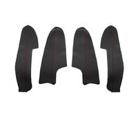 Rynplex For Nissan, for Qashqai, for J11 2016 2017 2018 Car Interior Maniglia della porta Pannello Bracciolo Copertura in pelle microfibra protettiva Rivestimento in pelle per interni auto(Black-red l