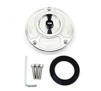 Rynplex For, R3 2014 2015, Copertura del tappo del serbatoio del carburante in alluminio CNC Accessori for moto senza chiave 6 colori Lucchetto per tappo serbatoio carburante moto(Silver and Black)