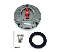 Rynplex For, XT660 XT660R 2014 Coperchio del tappo del serbatoio del carburante Accessori for motociclette senza chiave in alluminio CNC 6 colori Lucchetto per tappo serbatoio carburante moto(Gray an