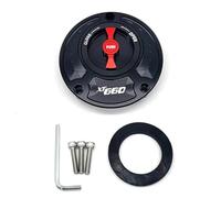 Rynplex For, XT660 XT660R 2014 Coperchio del tappo del serbatoio del carburante Accessori for motociclette senza chiave in alluminio CNC 6 colori Lucchetto per tappo serbatoio carburante moto(Black a