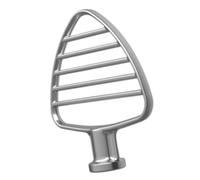 Rynplex Frusta per frullatore compatibile con frusta piatta | per Kitchenaid Attacco a paletta in acciaio inossidabile con supporto per testa inclinabile da 4,5-5 litri