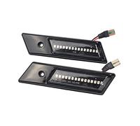 Rynplex Indicatore di direzione dinamico sequenziale lampeggiante laterale, for, E30 E32 E34 E36 Luce a led 1990-1996 M3 M5 3 5 7 Serie Spia luminosa per auto(2PCS Dynamic Smoked)