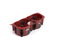 Rynplex Inserto for console centrale con motivo in fibra di carbonio, portabicchieri for bevande, for Mercedes-Benz, for classe CE W205 W213 C180 C200 E260 E300 Inserto portabicchieri sostitutivo(Rot)
