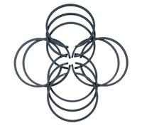 Rynplex Kit Anello pistone 10 Pezzi/Lotto 38 mm x 1,5, for Motosega Husqvarna 36 41 136 136LE 137 137E 141 141LE 142 142E 530029805 Anello del pistone della Motosega