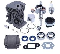 Rynplex Kit Cilindro pistone Albero Motore Albero Motore, for STIHL, MS170 MS180 017 018 MS 180 170 Motosega 38 mm di aspirazione placcata Kit di ricostruzione del Motore