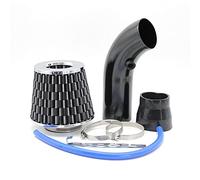 Rynplex Kit di aspirazione universale a freddo turbo con filtro da 76 mm for auto, tubo in gomma for compressore ad induzione ad alta potenza Filtro aria abitacolo per auto(Carbon)