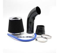 Rynplex Kit di aspirazione universale a freddo turbo con filtro da 76 mm for auto, tubo in gomma for compressore ad induzione ad alta potenza Filtro aria abitacolo per auto(Schwarz)