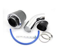 Rynplex Kit di aspirazione universale a freddo turbo con filtro da 76 mm for auto, tubo in gomma for compressore ad induzione ad alta potenza Filtro aria abitacolo per auto(Silver)