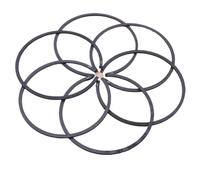 Rynplex Kit Fasce Elastiche 6 Pezzi/Lotto 50 mm x 1,5, for Husqvarna 61 266 268 272 365 372 371 362, for Parti Motosega 038 SW FB 044 MS440 Anello del pistone della Motosega