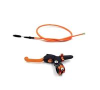 Rynplex Kit frizione idraulica for moto, leva cilindro principale, tubo flessibile for olio, maniglia pieghevole regolabile, accessori universali, per Cavo frizione per moto(Orange)