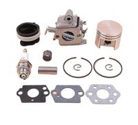 Rynplex Kit guarnizioni Cuscinetto aspirazione pistone carburatore, for motoseghe a Benzina STIHL, MS180 018 MS 180 11301200603 11300302004 Kit di ricostruzione del Motore
