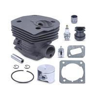 Rynplex Kit guarnizioni pistone Cilindro Motosega Placcato da 44 mm, for Husqvarna, Cuscinetto ad ago di aspirazione 351 353 346XP Kit di ricostruzione del Motore