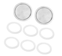 Rynplex Kit ricambi per piano cottura caffettiera espresso con imbuto | in alluminio e anello di tenuta, per moka 2 3 6 tazze