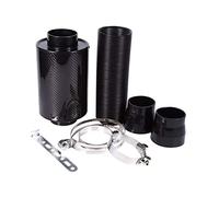 Rynplex Kit tubo flessibile di aspirazione induzione filtro aria fredda in fibra di carbonio da 3 pollici for auto universale Filtro aria abitacolo per auto
