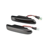 Rynplex Luce di posizione laterale, for, E46 Serie 3 Compact Cabrio Coupe Limousine Touring LED Indicatori direzione dinamici Ripetitore Luci Spia luminosa per auto(Smoked Lens)