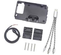 Rynplex Supporto for telefono GPS Moto, for TRK 502 2016- Supporto for navigazione for telefono cellulare GPS USB for ricarica telefono Supporto per telefono da moto(BLACK B)