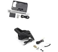 Rynplex Supporto for telefono staccabile, for Tmax 560, for T MAX 530 DX SX Supporto for navigazione for telefono for moto Supporto convertitore porta di ricarica USB Supporto per telefono da moto(BLA