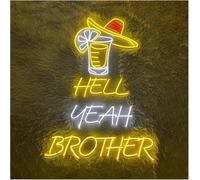 Rynzo luci al neon per feste Insegna al neon dall'atmosfera rilassante Mama Needs Tequila Mucho per Wine Bar(A)